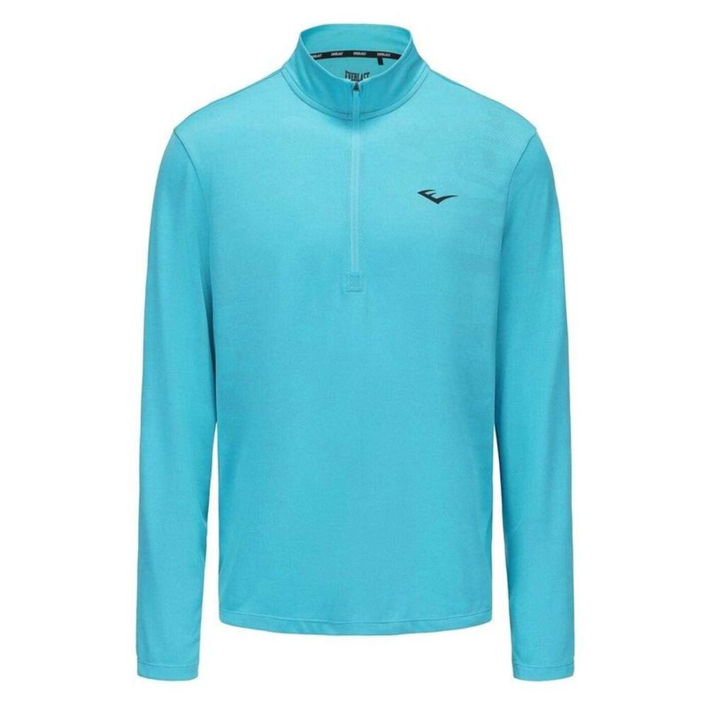 Everlast Mens Mock Neck Regular Long-Sleeved Top / Cyan/Blue